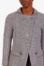 Pre-loved Chanel™ White/Black Tweed Double-breasted Jacket Size 34