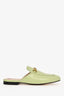Gucci Pistachio Green Leather Horsebit Princetown Loafers Size 39.5