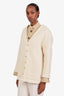 Celine Cream Wool Silk Button Up Jacket Est Size M
