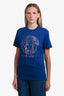 Versace Blue Cotton Medusa Logo Short Sleeve T-Shirt Size S