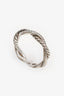 David Yurman Sterling Silver Pave Diamond Petite Infinity Band Ring Size 7.5