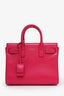 Saint Laurent Pink Calfskin Leather Small Sac de Jour Bag with Strap