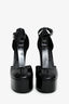 Dolce & Gabbana Black Patent Platform Block Heels Size 39