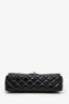Pre-loved Chanel™ 2012-13 Black Quilted Patent Leather Medium Double Flap