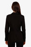 Moschino Black Ruffle Stretch Shirt with Gold Zipper Size 40