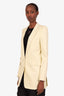Max Mara Yellow Denim Single Breasted Blazer Size US 4