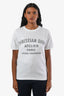 Christian Dior White Cotton Logo 'Atelier' Crew Neck T-Shirt Size XS