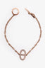 Hermès 18k Rose Gold 'Chaine d'Ancre' Contour Bracelet