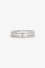 Hermès 18K White Gold 'Ariane' Band Ring Size 53