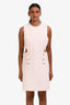 Sandro Pink Tweed Cut-Out Sleeveless Mini Dress Size 40