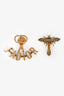 Christian Dior Antique Gold Tone 'J'Adior' Bee Earrings