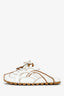 Dorothee Schumacher White Leather Sneaker-Style Mules Size 36