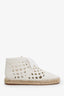 Celine White Leather Braided Espadrille Sneakers Size 35