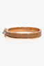 Hermès Gold-Tone Metal Taupe Enamel Mini Clic Chaîne d'Ancre Bangle