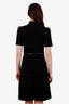Gucci Black Horsebit Accent Knee Length Dress Size S