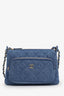 Pre-loved Chanel™ Blue Denim Quilted Chain Shoulder Bag