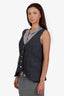 Smythe Grey Plaid Vest Top Size 14