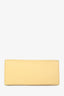 Longchamp Yellow Grained Leather Le Roseau Long Continental Wallet
