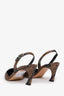 Acne Studios Embossed Leather Animal Print Slingback Pumps Size 37