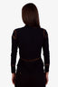 Iro Black Wool Silk Eyelet 'Yumi' Blouse Size 36