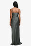 Shona Joy La Lune Grey Ruched Maxi Dress Size 2