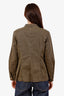 L'Agence Green Gold Buttons Utility Jacket Size M