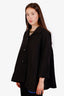 Balenciaga Black Cotton Silk Oversized Jacket Size 36