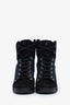 Louis Vuitton Black Canvas Monogram Wedge Ankle Boots Size 39.5