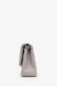Pre-loved Chanel™ 2013-14 Grey Lambskin Jumbo Double Flap Bag Silver Hardware