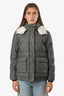 Brunello Cucinelli Grey Sparkle Detachable Hood Puffer Jacket Size 12+ Kids