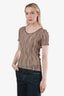 Missoni Multicolour Striped Short Sleeve Shirt Estimated Size Small