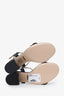 Gucci Black Leather GG Open Toe Heels Size 37.5