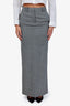 Alessandra Rich Grey Wool Maxi Skirt Size 36