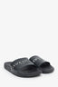 Givenchy Black Croc Embossed Logo Slide Sandals Size 41