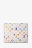 Louis Vuitton x Takashi Murakami White Canvas and Leather Monogram Joey Wallet