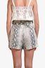 Zimmermann Snake Print Linen Belted Shorts Size 1
