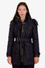 Doudoune matelassée à capuche en nylon noir Burberry taille 6