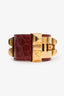 Hermès 2013 Rouge Shiny Alligator Mississippiensis Collier De Chien Bracelet