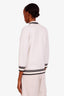 Louis Vuitton White/Black Three-Quarter Sleeve Striped Jacket