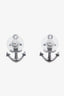 Pre-loved Chanel™ 2018 Silver-Tone Anchor CC Earrings