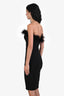 House of CB Black Feather Midi Bianca Dress Size XS