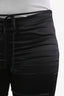 Alessandra Rich Black Satin Low Rise Trousers Size 36