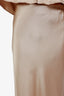 Frame Gold Silk Button Down and Midi Slip Skirt Set Size M