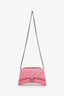 Balenciaga Pink Calfskin Quilted Small Crush Chain Shoulder Bag