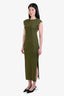 Frame Green Cotton Sleeveless Midi Dress Size XS