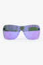 Pre-loved Chanel™ Purple/Silver Shield Runway Sunglasses
