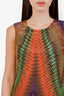 M Missoni Brown/Multicolour Vibrant Pattern Print Sleeveless Mini Dress Size 40