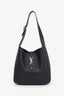 Saint Laurent Black Leather Le 5 a 7 Small Hobo Bag