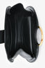 Polene Black Croc Embossed Leather Numero Six Top Handle