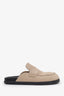 Mules « Go » Hermès en daim beige, pointure 38,5